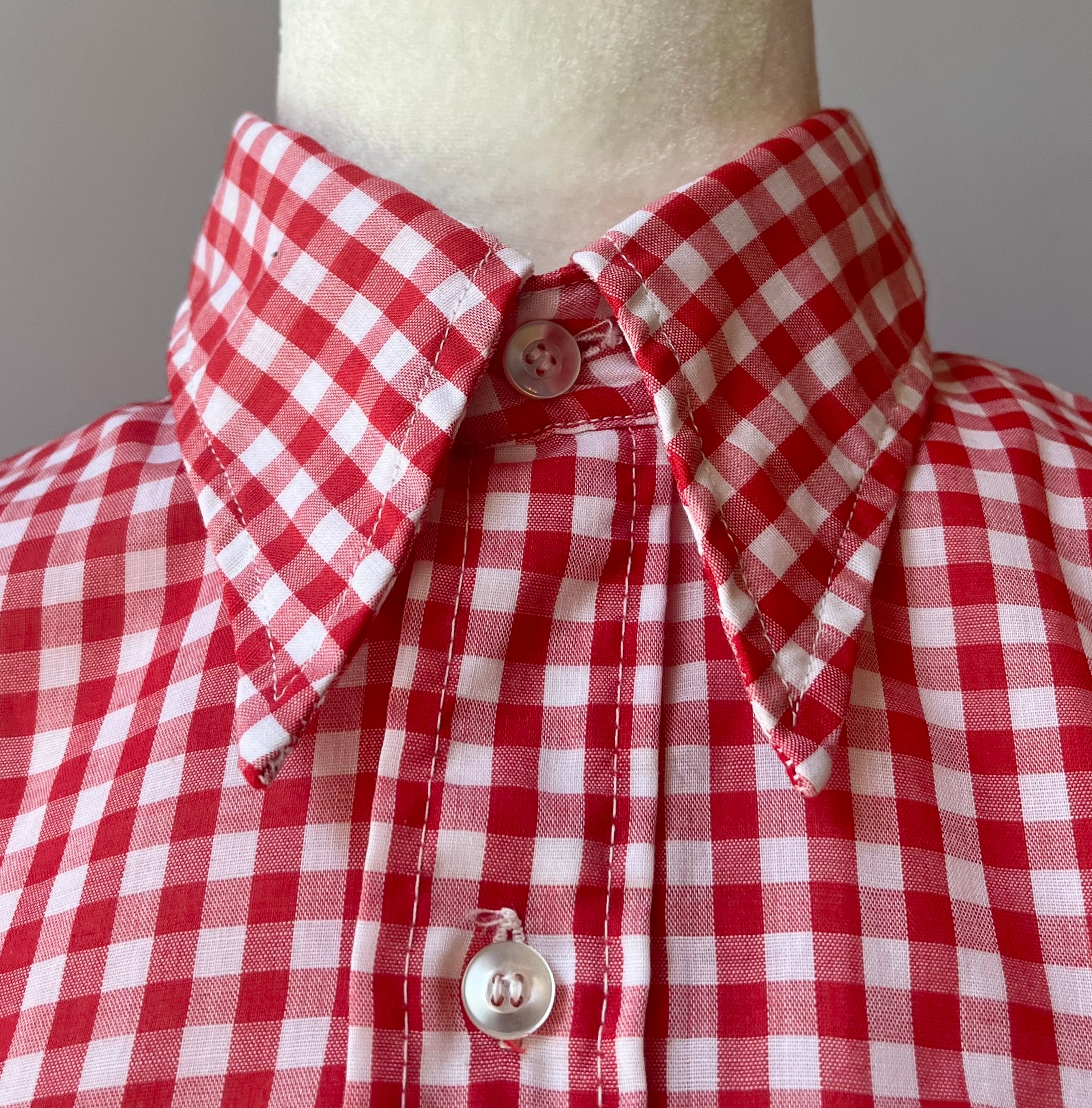 1970s Vintage Levi’s Red/White Plaid Shirt, Size: S/M