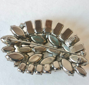 1950’s Signed Weiss Rhinestone Paisley Brooch