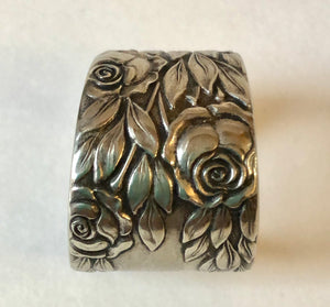 Rose Cut Spoon Ring Band by Emily, Size 7